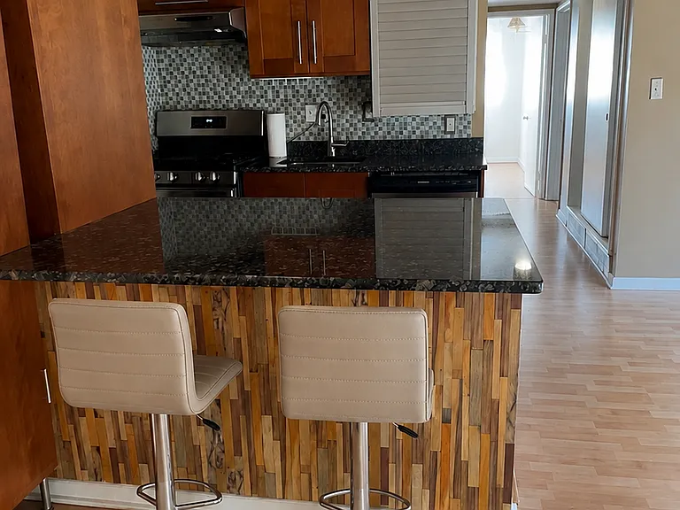 large breakfast bar and meal prep station