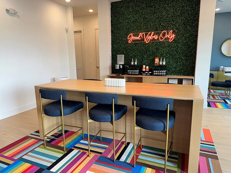 Coffee Bar at ThreeTwenty at the Vybe Apartments in Kyle, Texas
