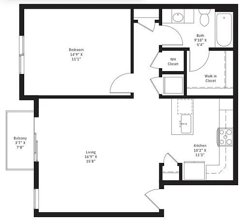 Floor plan 1X1