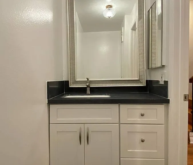 Shared half a bathroom