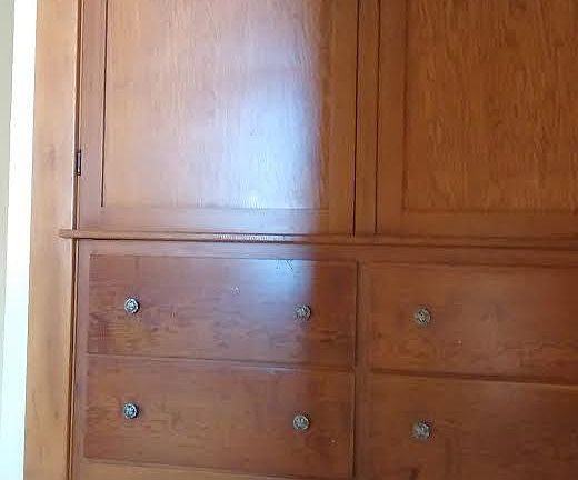 built-in linen closet