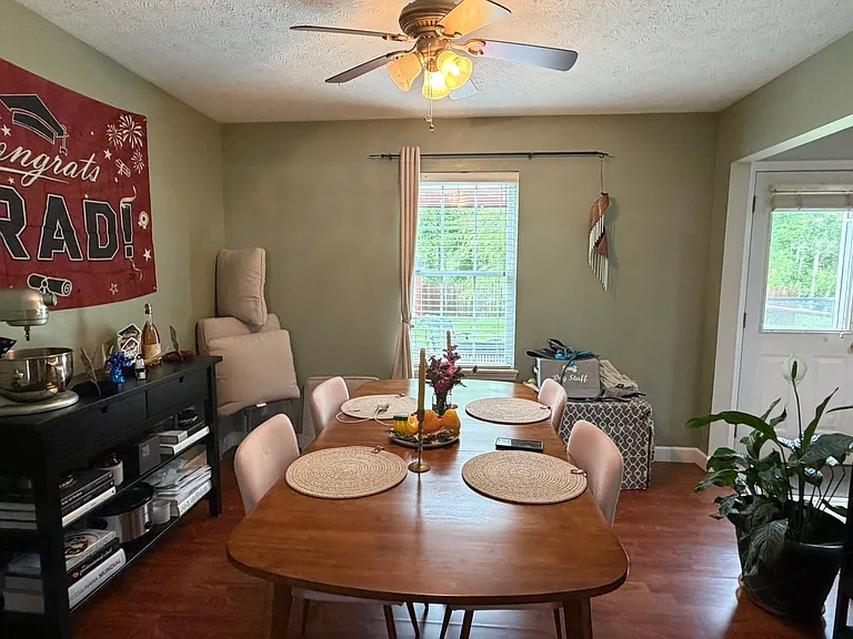 dining room and door to the deck