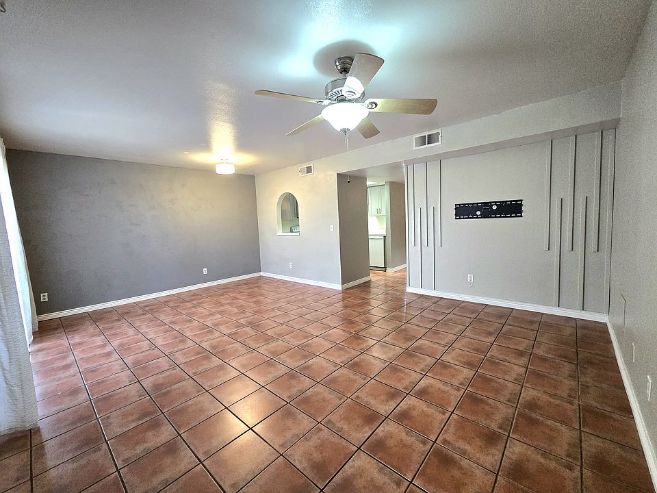 Living and dining area with walkout private patio