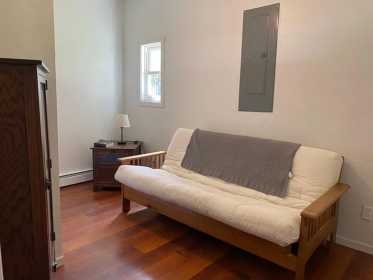 Downstairs bedroom with futon (memory foam and sheets included)