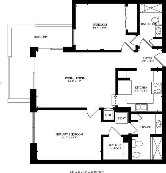 Split floor plan with kids room separated from the master bedroom