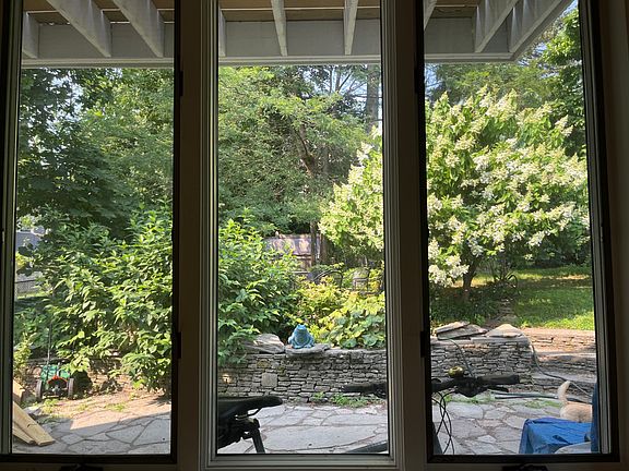 Entry from patio and gardens (That's a bike that snuck into the photo)