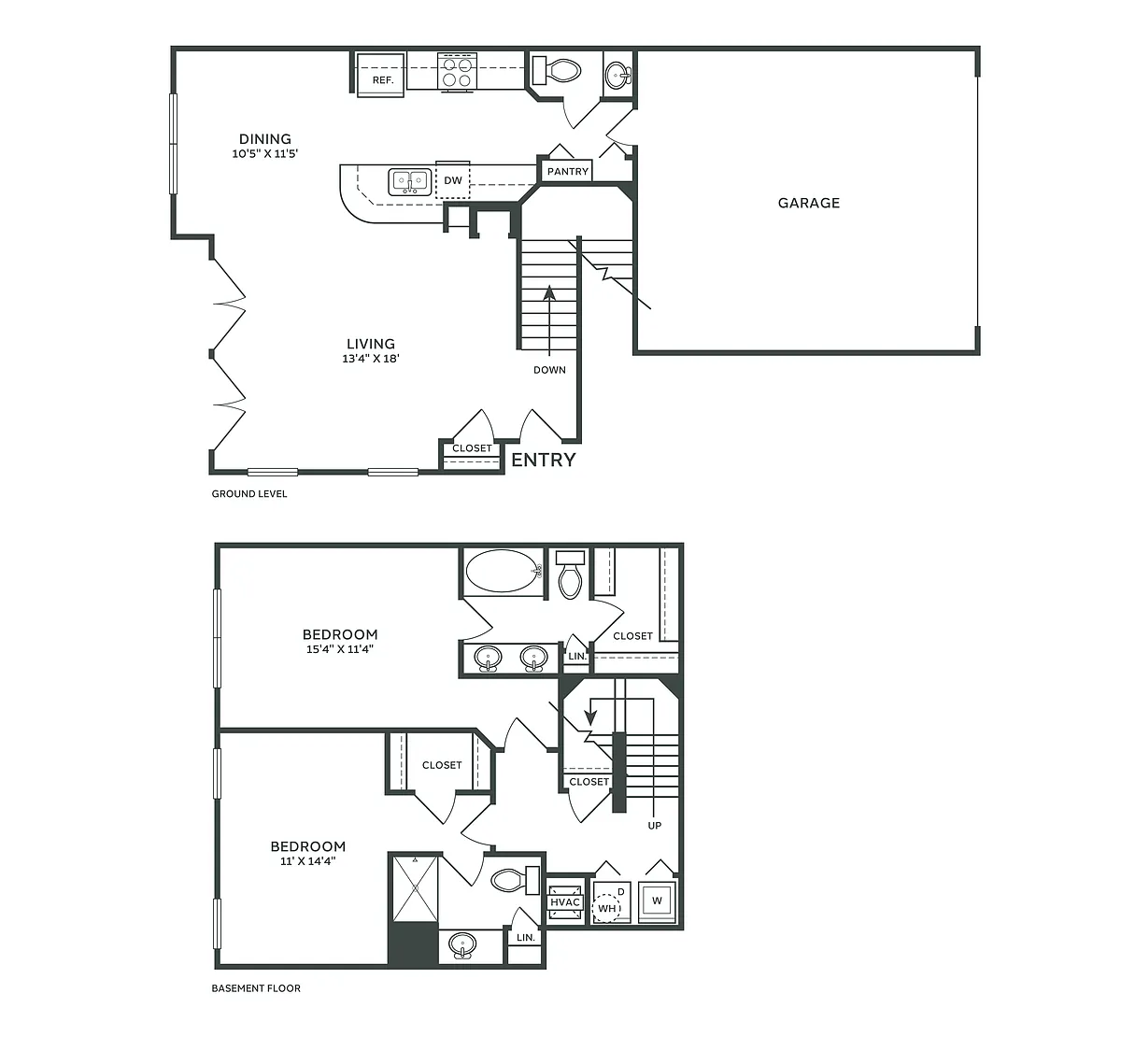 Floor plan B5 Townhome Classic