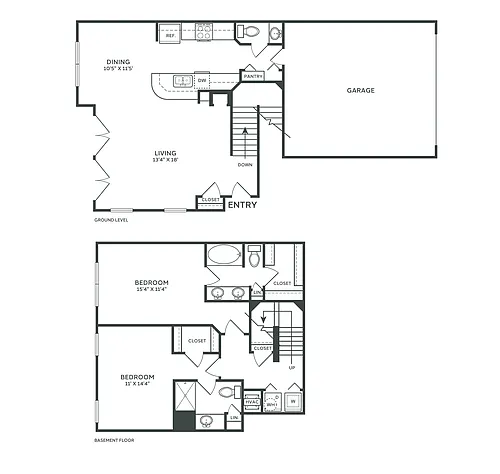 Floor plan B5 Townhome Classic