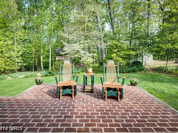 Brick Patio Overlooking Backyard & Park