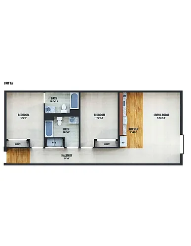 Floor plan 2 Bedroom/2 Bathroom