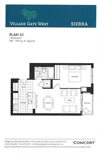Floor plan 1 Bedroom