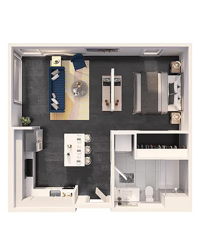 Floor plan Studio Deluxe