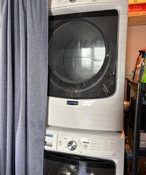 Full size Washer and Dryer on the first floor