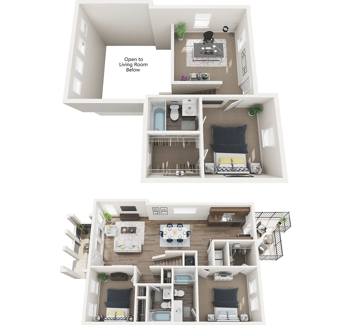 Floor plan 3A - Crestview Townhome + Loft