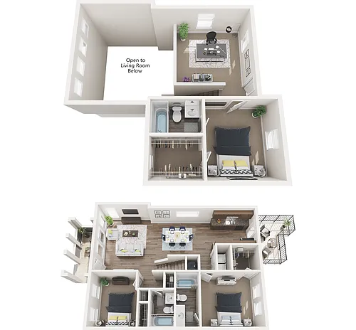 Floor plan 3A - Crestview Townhome + Loft