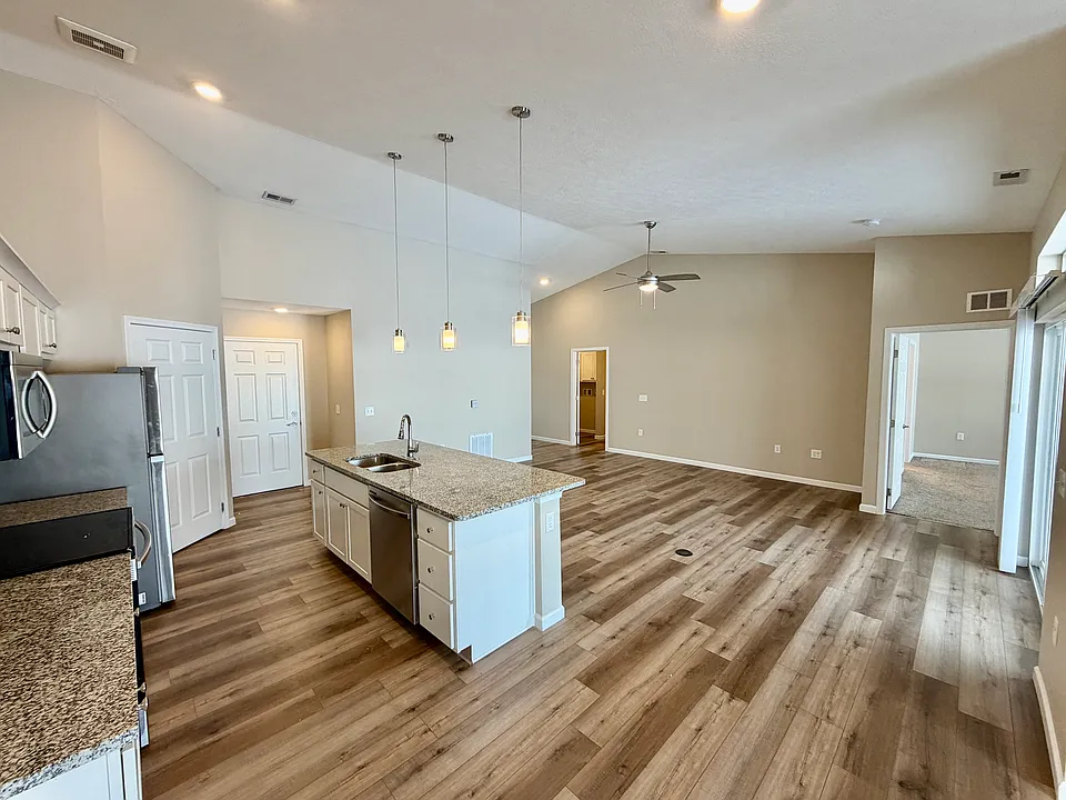 Living room and kitchen in Meadowood.