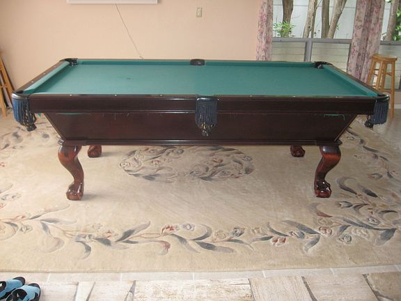 pool table in living room