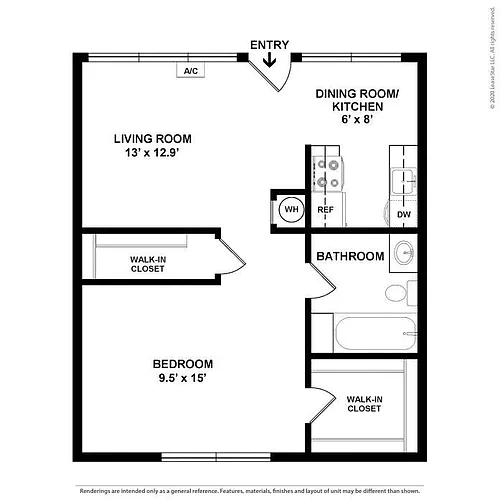 Floor plan 1 Bedroom - 60