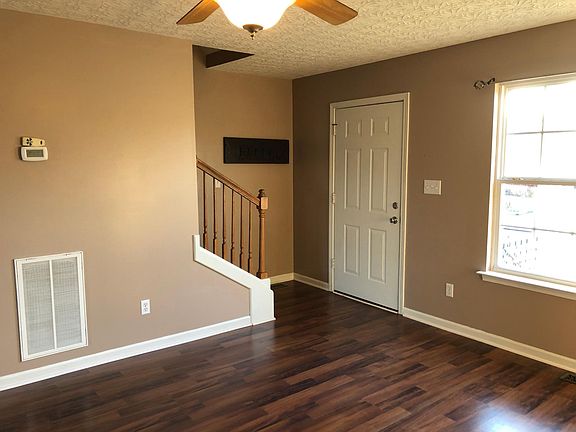 Front door in living room.