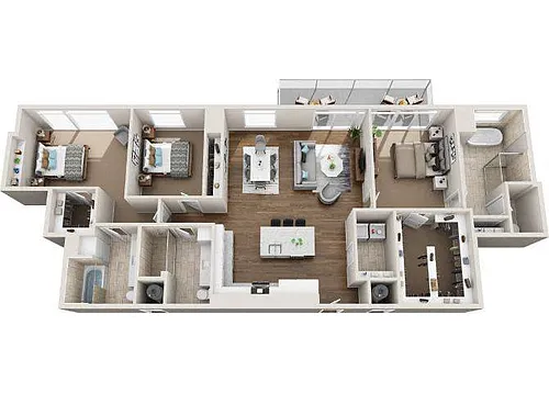 Floor plan 3BR/3BA PH C3A-PH