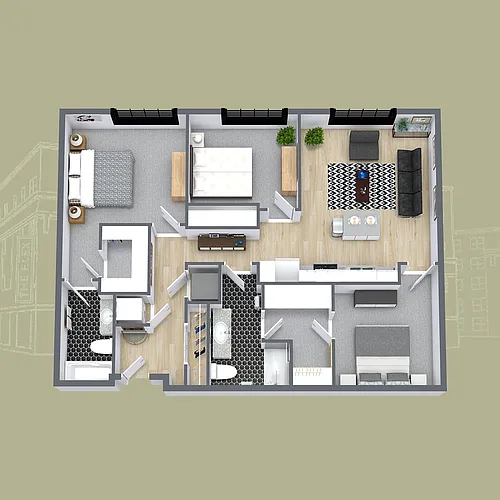 Floor plan E02-A3/2: The Reagan