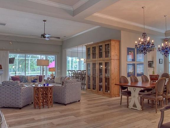 Great room and Dining Room, french oak floors.