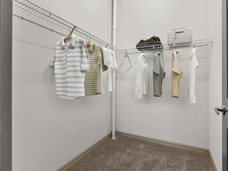 Stay organized with spacious walk-in closets.