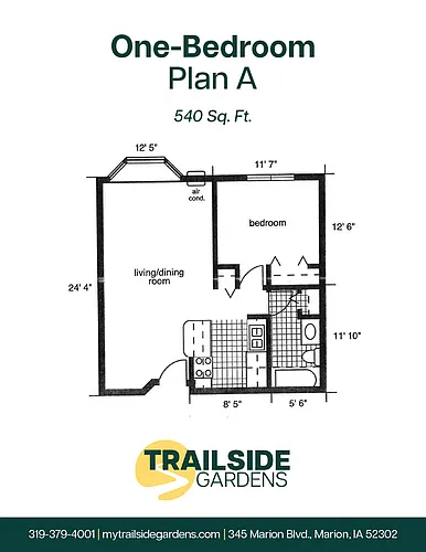 Floor plan Small One Bedroom