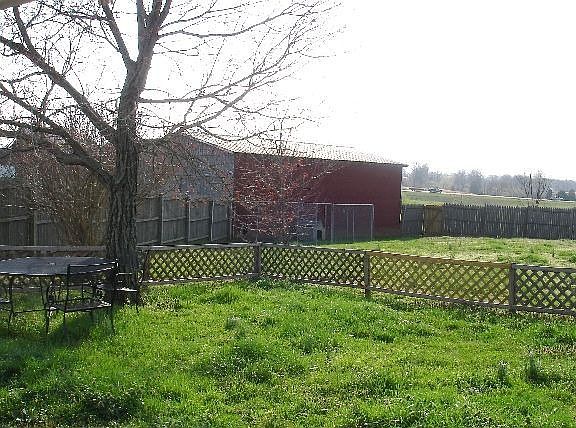 Back Yard with Equipment Barn