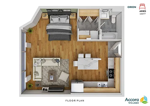 Floor plan Orion Aries (Studio)