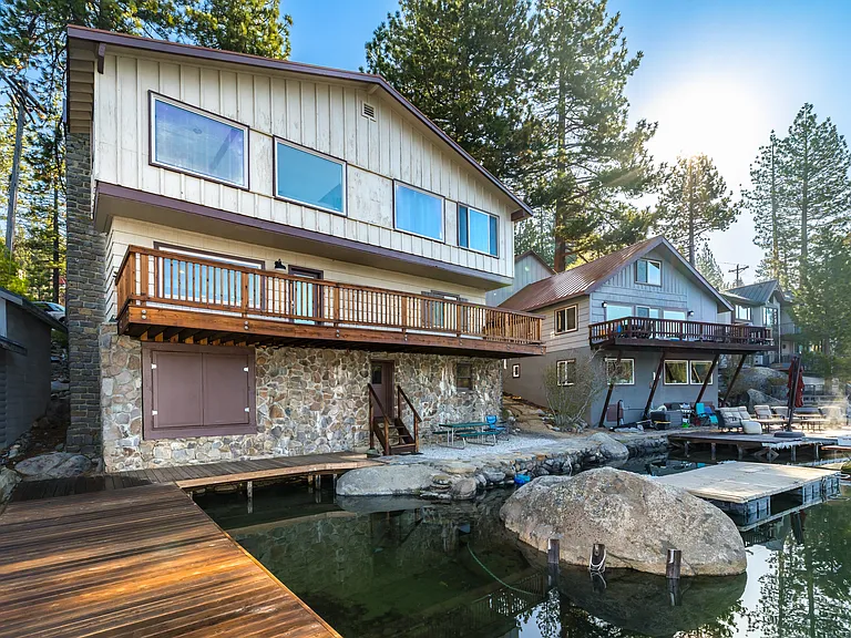 Should I get in the water off the dock, the rock, the swim platform, or just use the steps? Decisions, decisions!