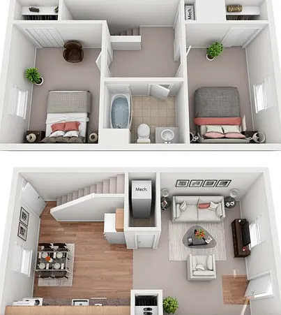 2 Bedroom Townhouse 2 Bedroom Townhouse