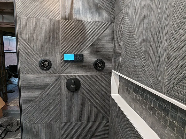 Master Bathroom w/ new walk-in in smart shower and heated tile floors