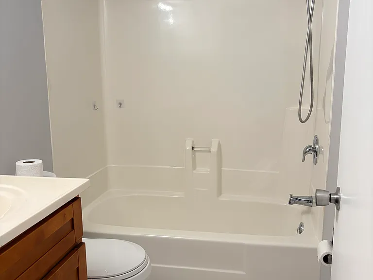 Hall bathroom with shower/tub