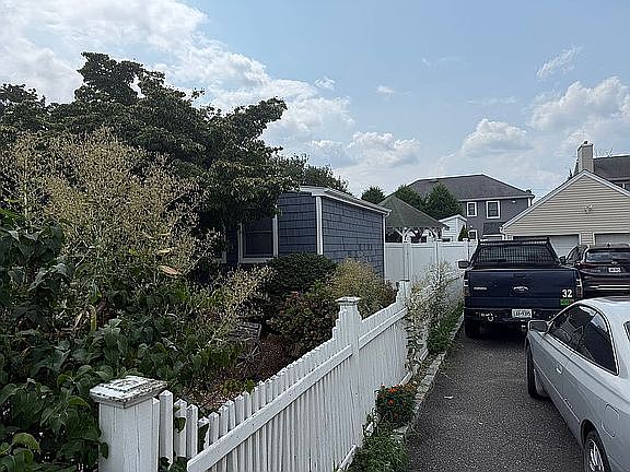 north side of property