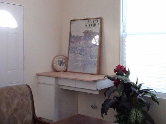 desk area in kitchen dinning