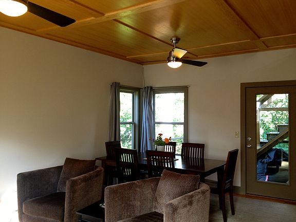 Custom quartered oak ceiling