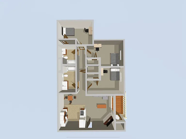 3D floorplan No Washer/Dryer 3D floorplan No Washer/Dryer