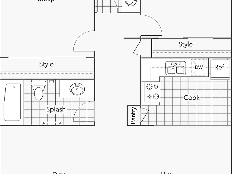 B3 | 2-Bedroom Floorplan B3 | 2-Bedroom Floorplan