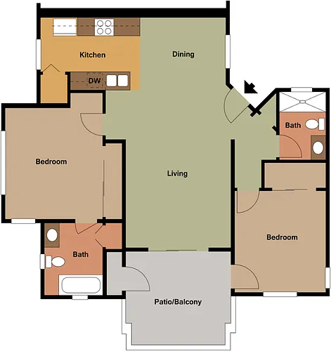 Floor plan B - Available Now