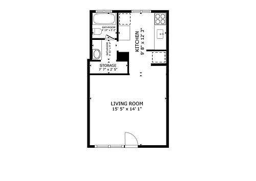 Floor plan Renovated Studio