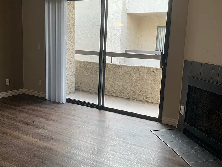 Balcony and Fireplace