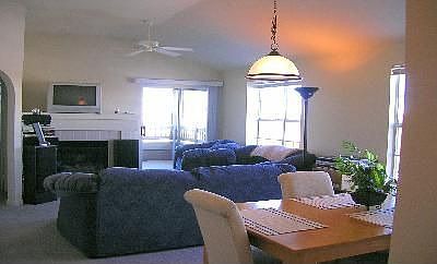 Dining/Living/Vaulted ceiling