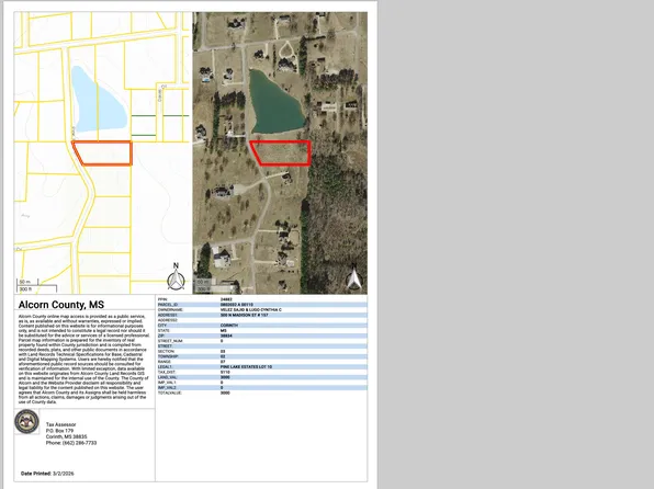 Pine Lake Dr, Corinth, MS 38834