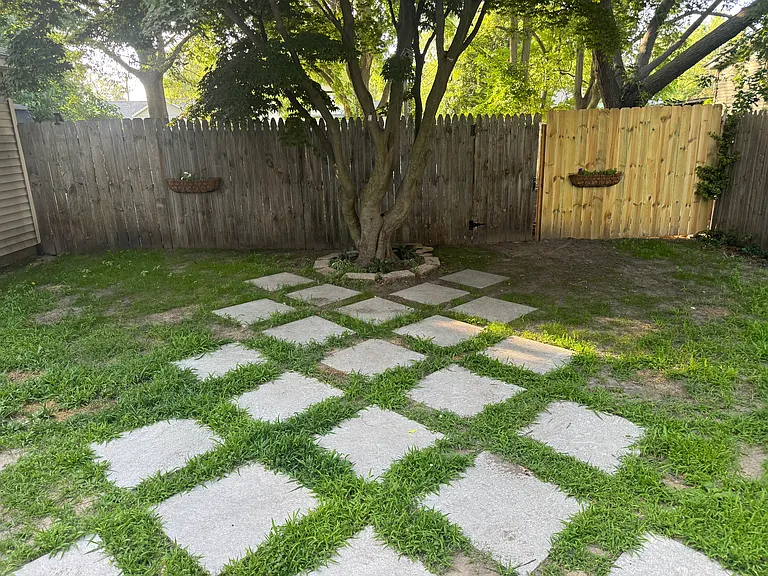 Shared backyard area