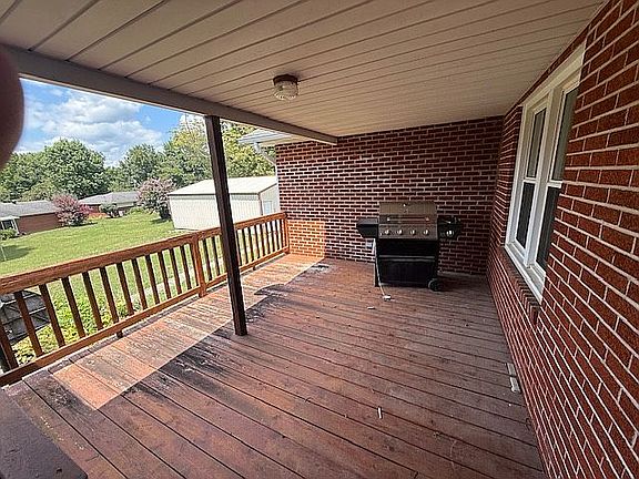 Deck off dining area