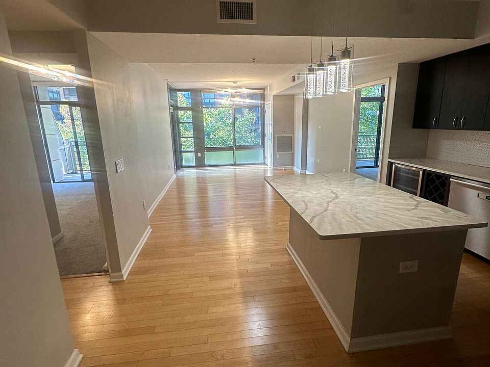 Kitchen / living room from entryway.