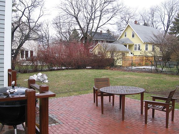 Flat, landscaped and large backyard