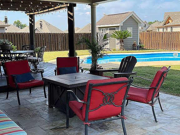 Back yard entertainment area