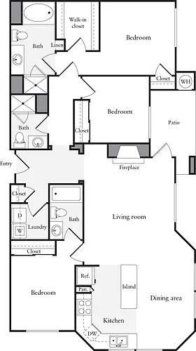 Floor plan 3+ Bedrooms B